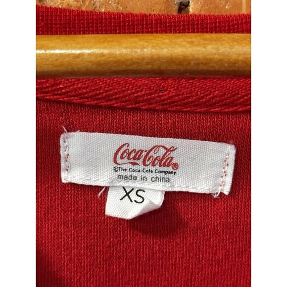 Coca Cola‎ Classic Santa Claus Christmas Retro Fuzzy Fleece Pullover Size XS - Picture 4 of 5